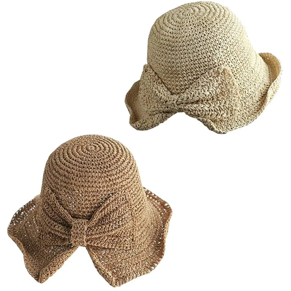 2-Pack: Foldable Wide Brim Floppy Straw Hat