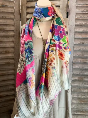 7.19 Cosmo Silk Scarves-Lemon Mix