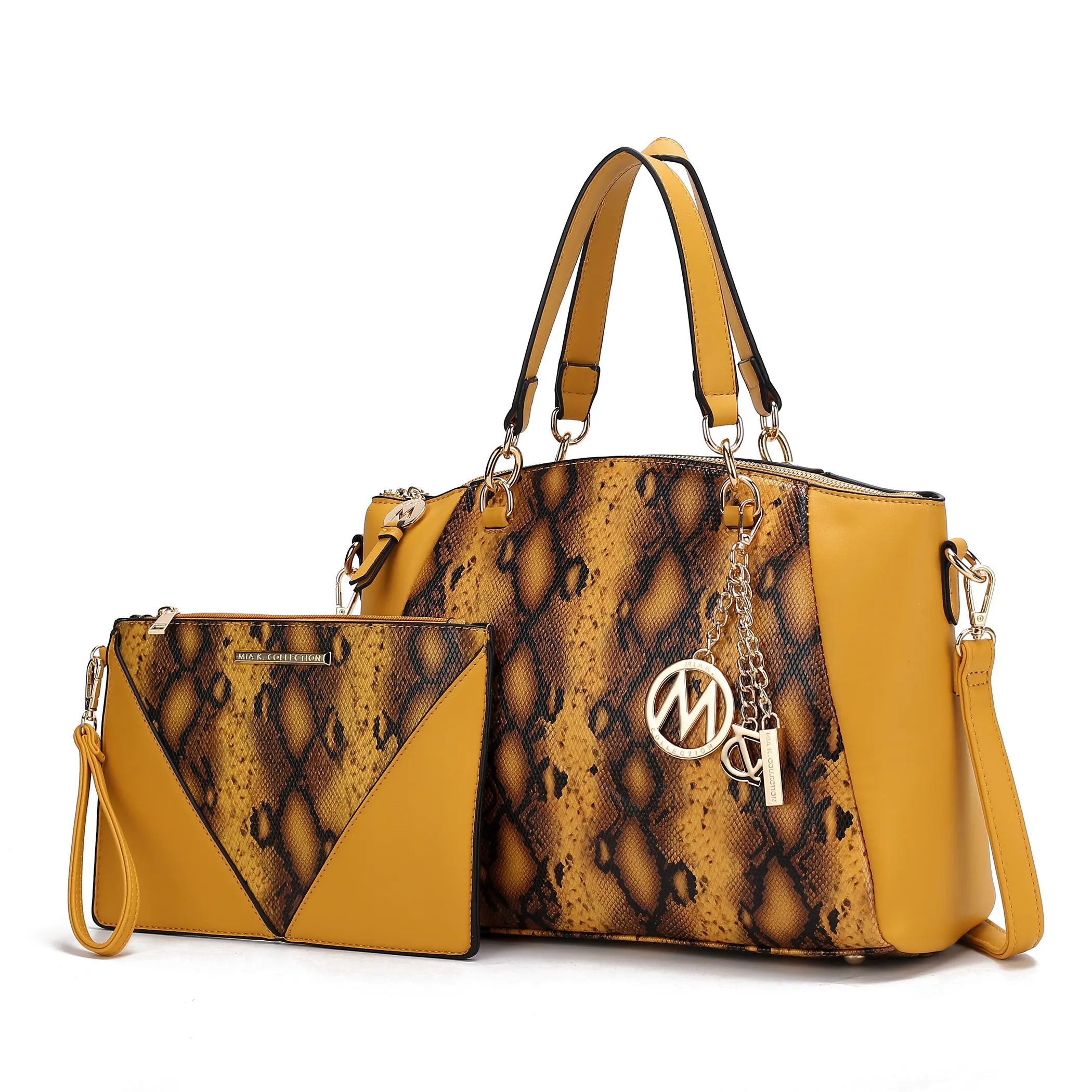 Addison Snake Embossed Women's Tote Bag with matching Wristlet