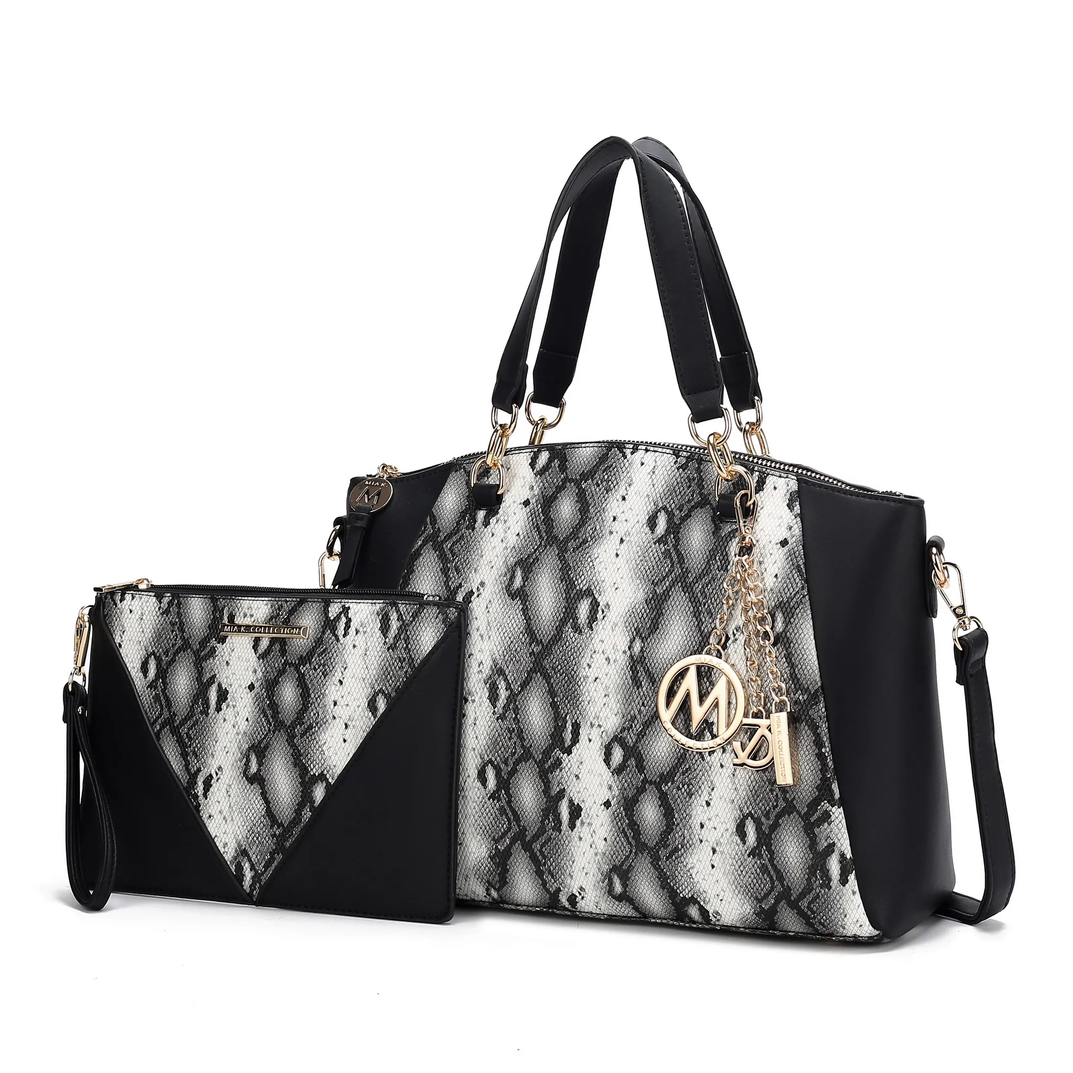 Addison Snake Embossed Women's Tote Bag with matching Wristlet