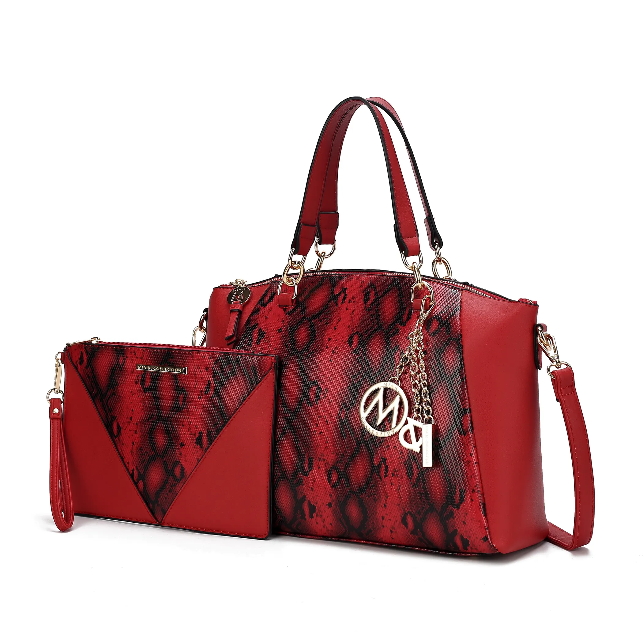 Addison Snake Embossed Women's Tote Bag with matching Wristlet