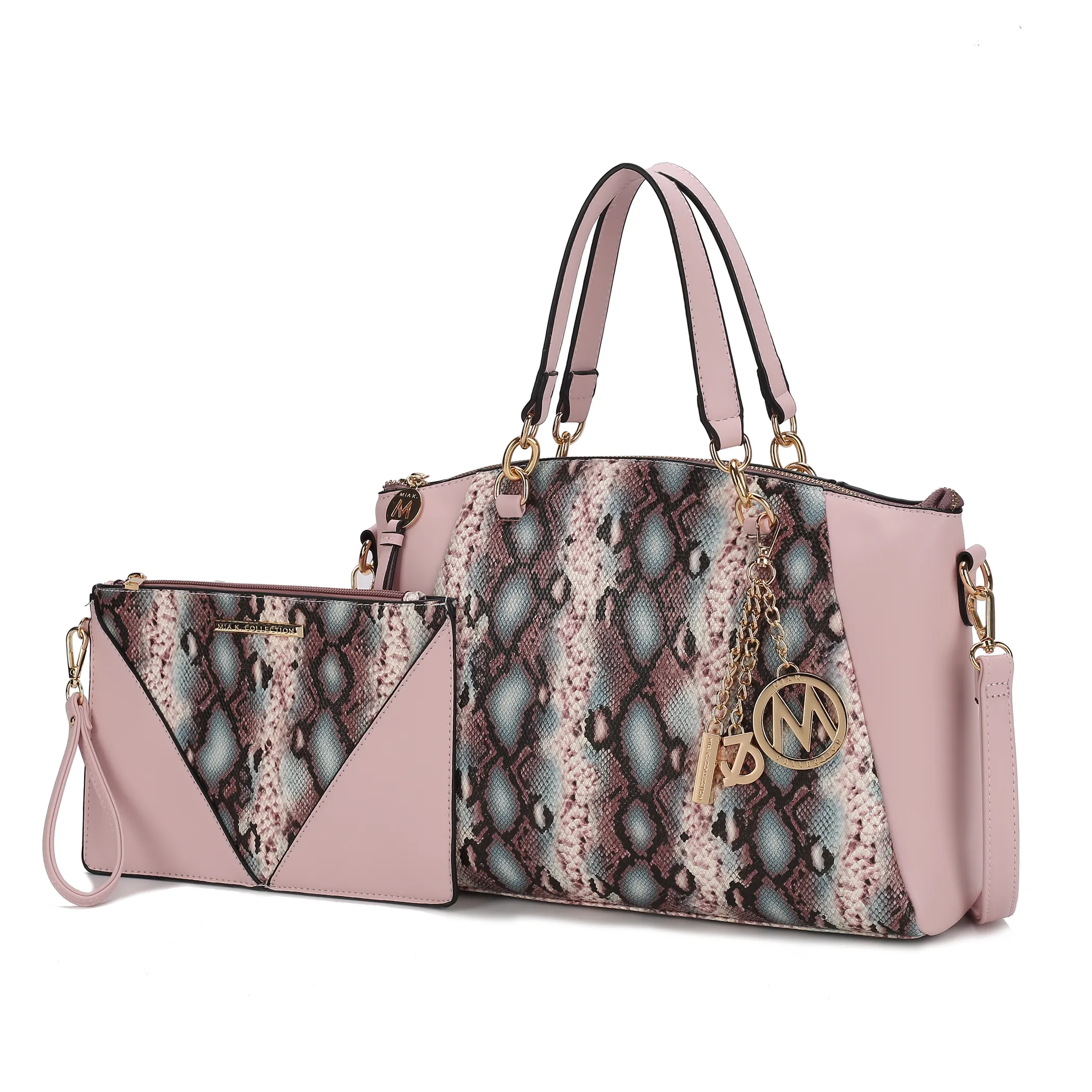 Addison Snake Embossed Women's Tote Bag with matching Wristlet