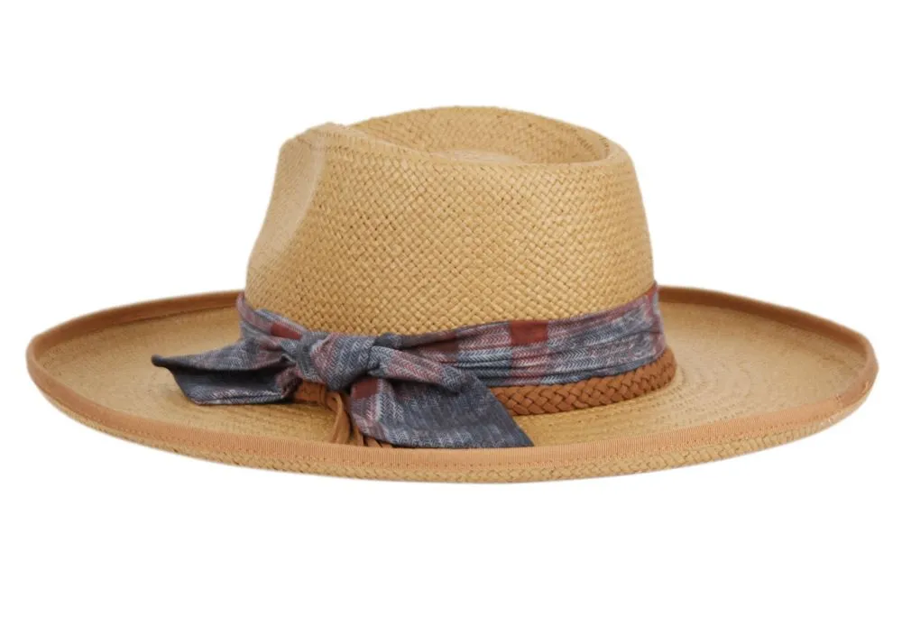 Adonis | Pencil Curl Wide Brim Straw Hat