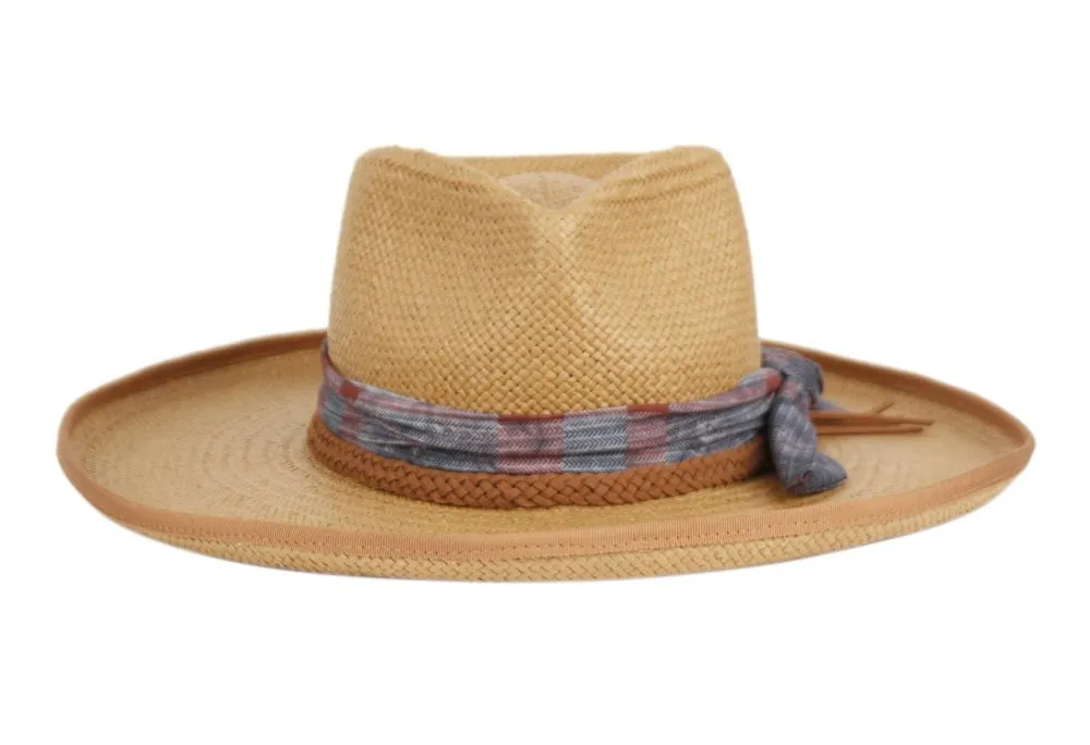 Adonis | Pencil Curl Wide Brim Straw Hat