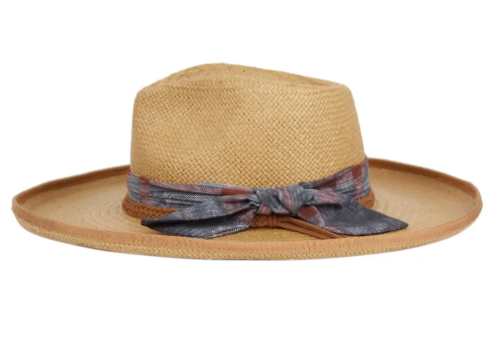 Adonis | Pencil Curl Wide Brim Straw Hat