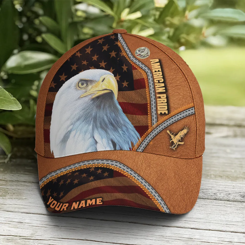 American Pride Eagle Leather Style Baseball Cap Coolspod