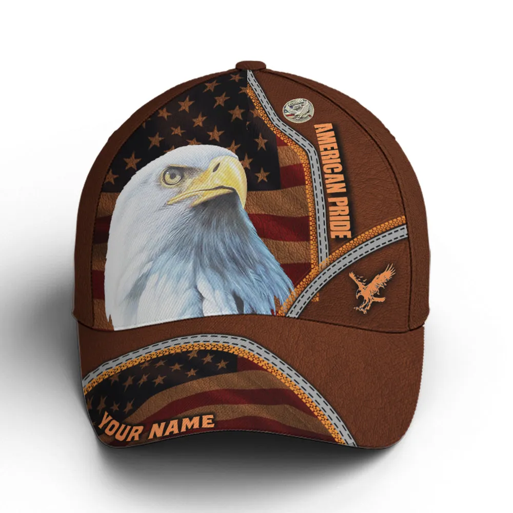 American Pride Eagle Leather Style Baseball Cap Coolspod