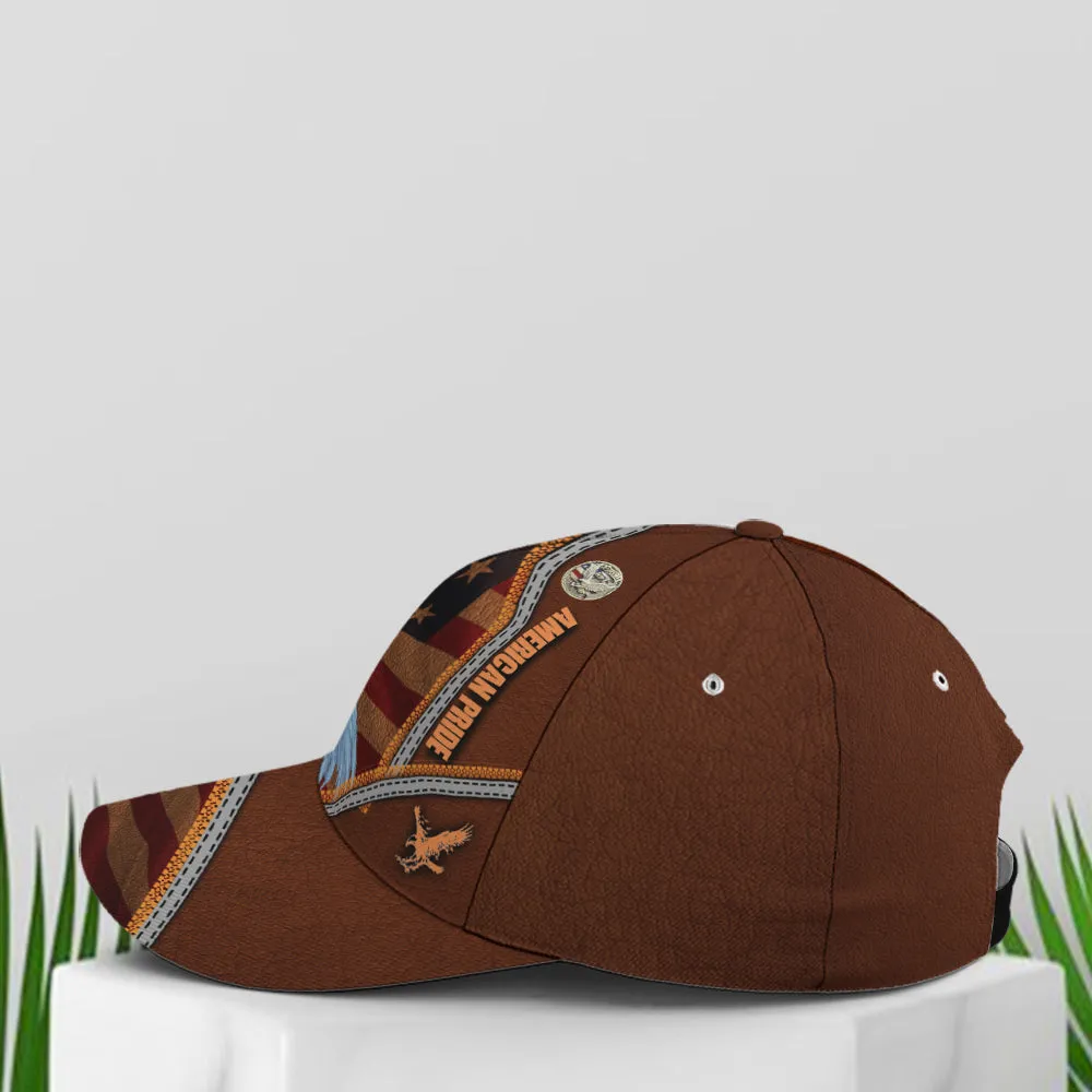 American Pride Eagle Leather Style Baseball Cap Coolspod