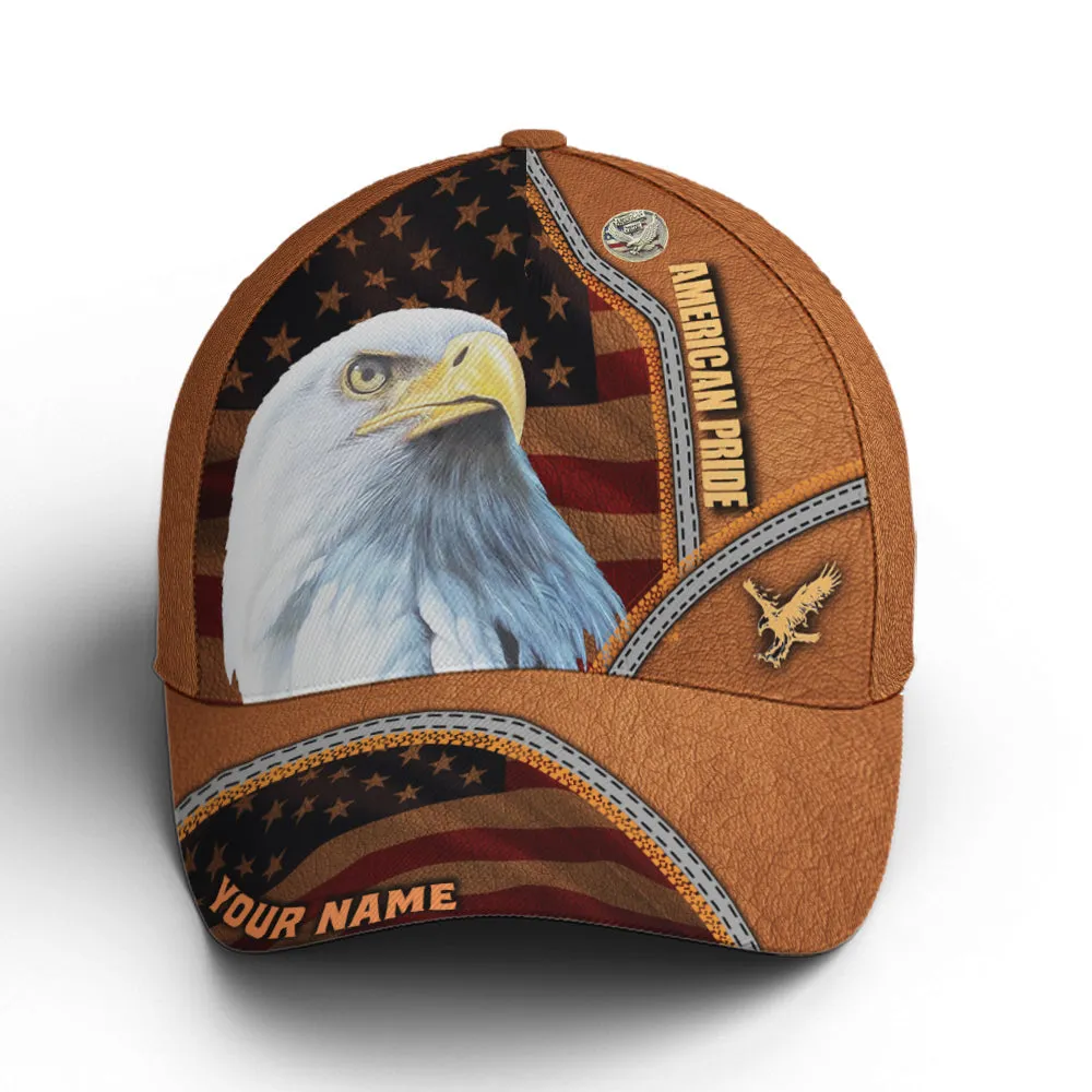 American Pride Eagle Leather Style Baseball Cap Coolspod