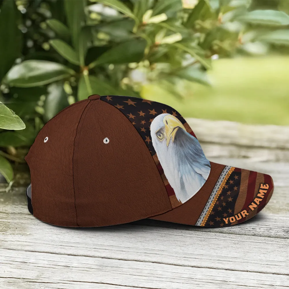 American Pride Eagle Leather Style Baseball Cap Coolspod