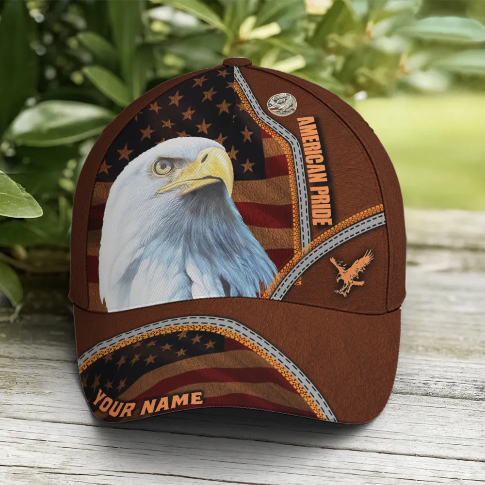 American Pride Eagle Leather Style Baseball Cap Coolspod