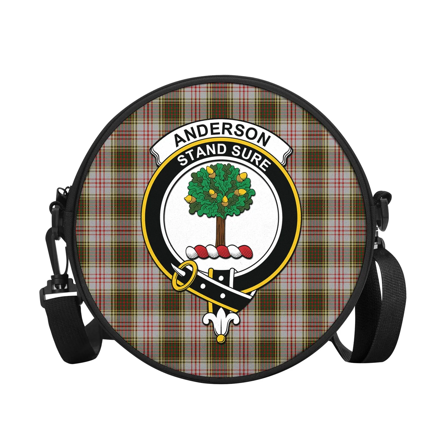 Anderson Dress Tartan Round Satchel Bags with Family Crest