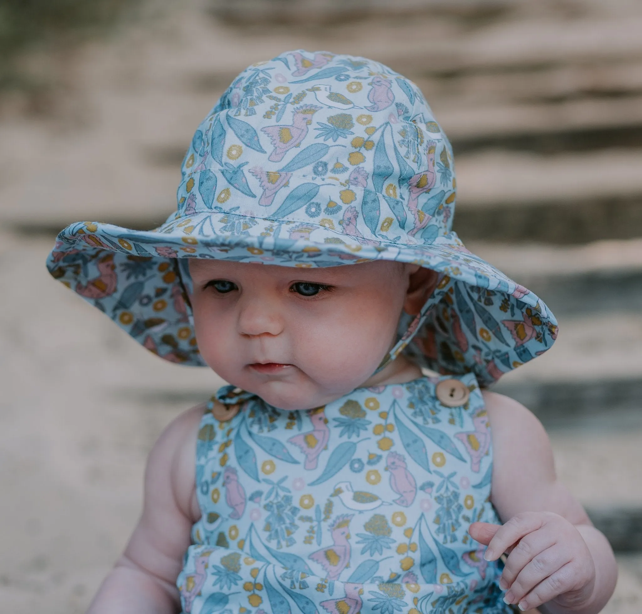 Australian Dawn Wide Brim Infant Sunhat