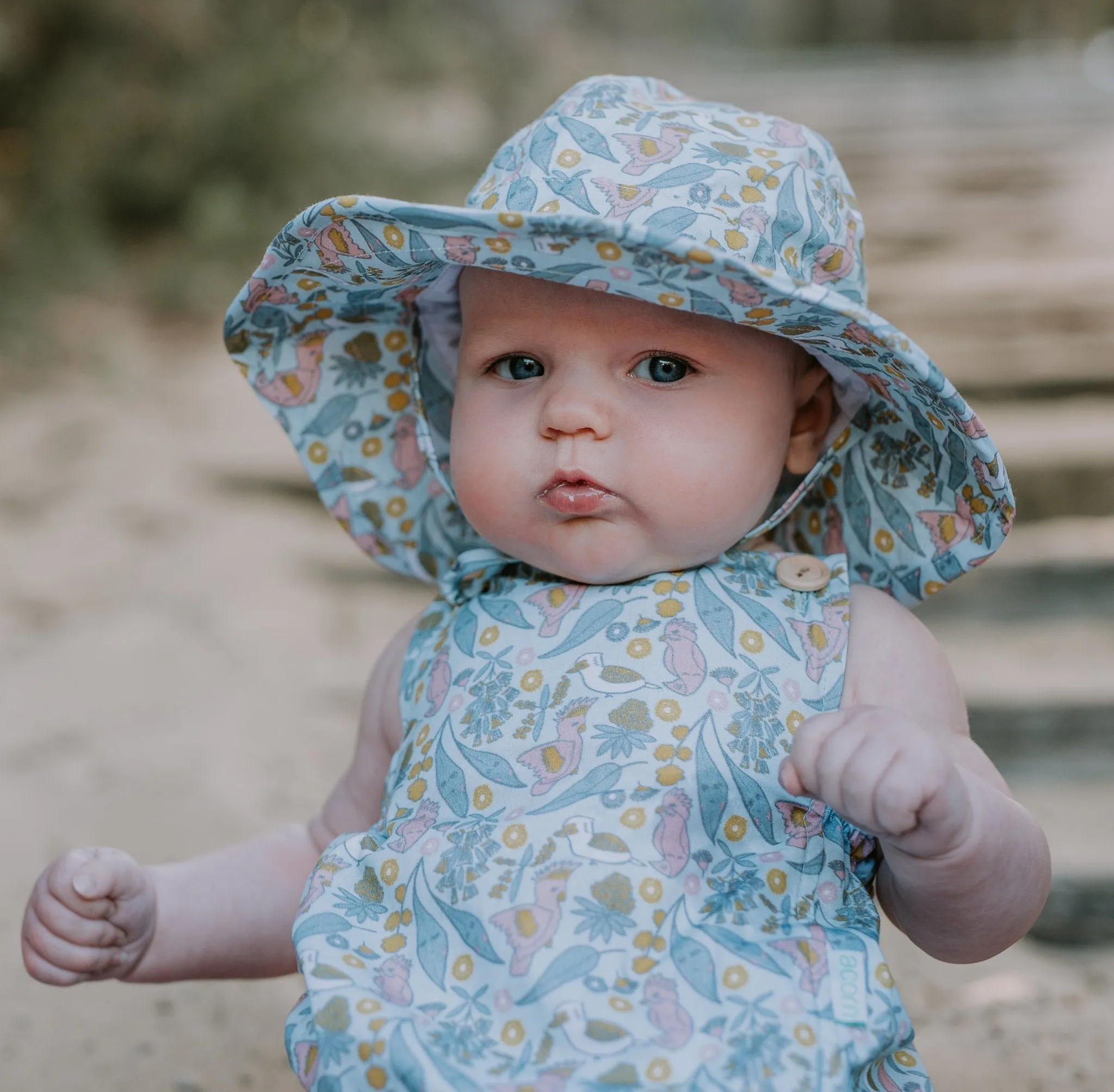 Australian Dawn Wide Brim Infant Sunhat