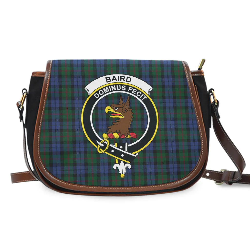 Baird Tartan Saddle Bag with Family Crest