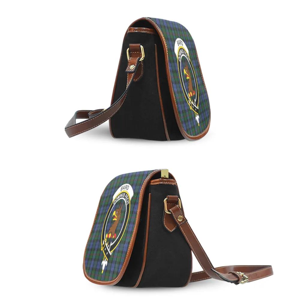 Baird Tartan Saddle Bag with Family Crest