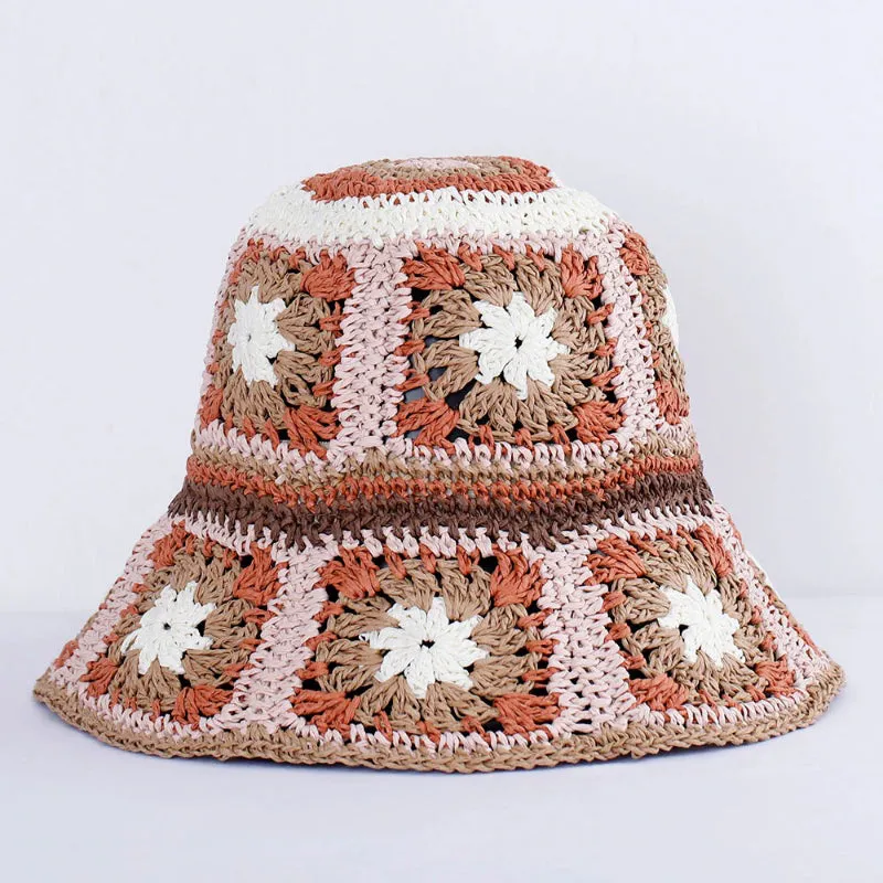 Boho Vibes Handmade Colorful Crochet Summer Bucket Hats