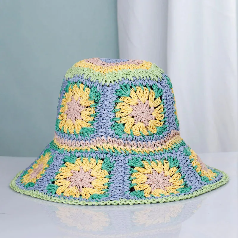 Boho Vibes Handmade Colorful Crochet Summer Bucket Hats