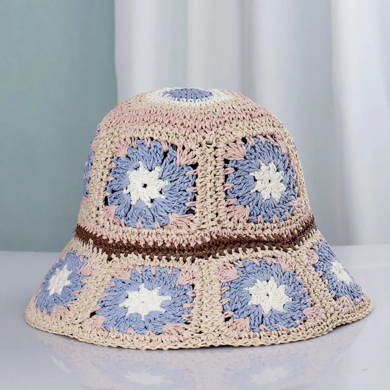 Boho Vibes Handmade Colorful Crochet Summer Bucket Hats