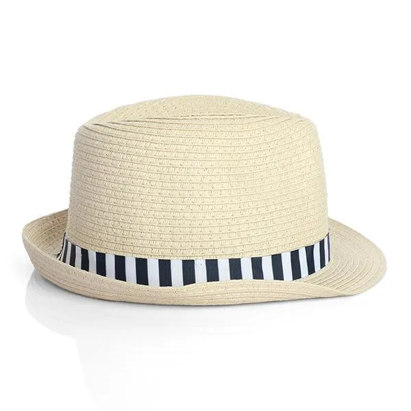 BOYS NAVY BLUE AND WHITE TAPE FEDORA HAT