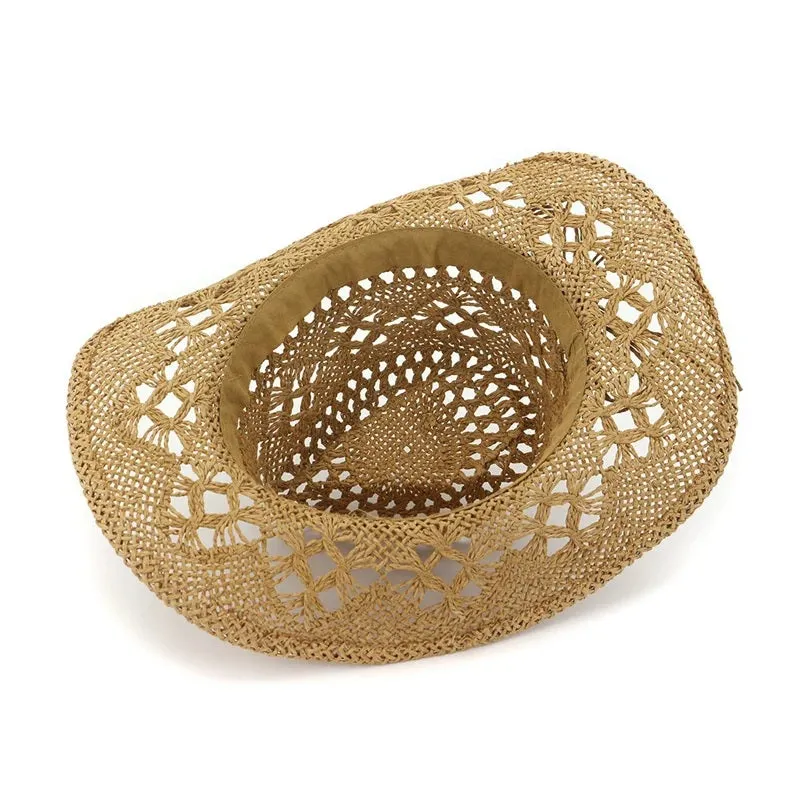 Breathable Hand-woven Summer Straw Cowboy Hats