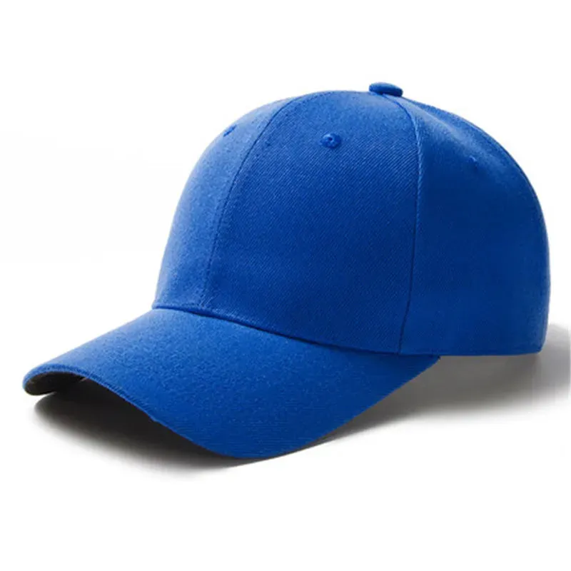 Casual Plain Baseball Cap Adjustable Snapback Hats