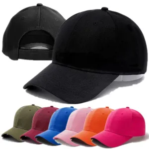 Casual Plain Baseball Cap Adjustable Snapback Hats