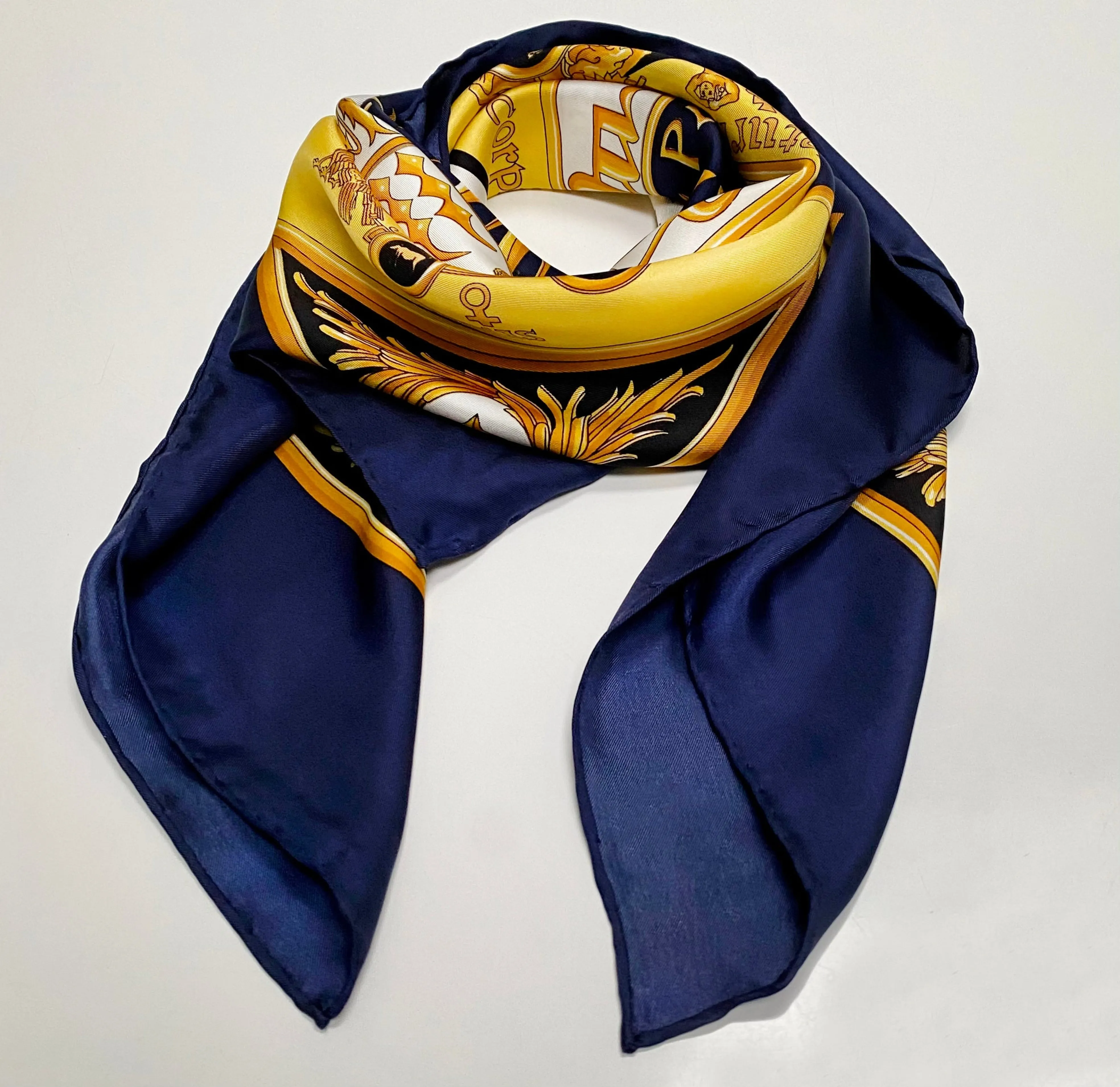 CELESTIAL SILK SCARF X CHAIN BUNDLE - YELLOW