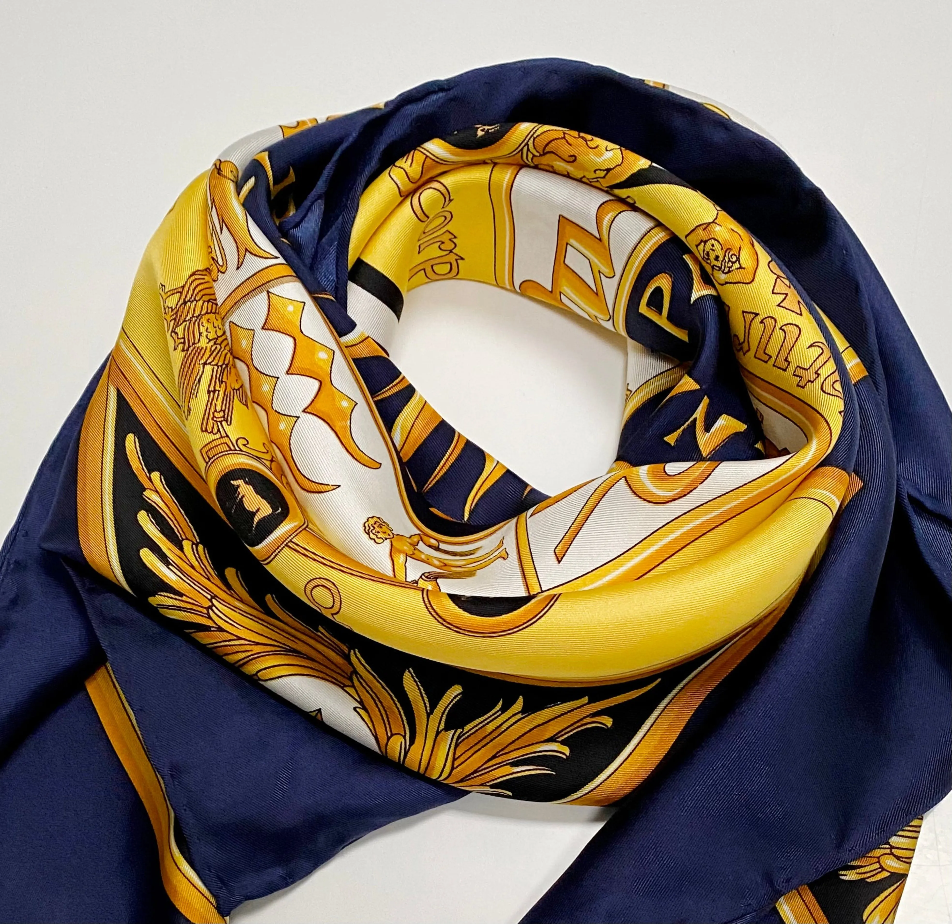 CELESTIAL SILK SCARF X CHAIN BUNDLE - YELLOW