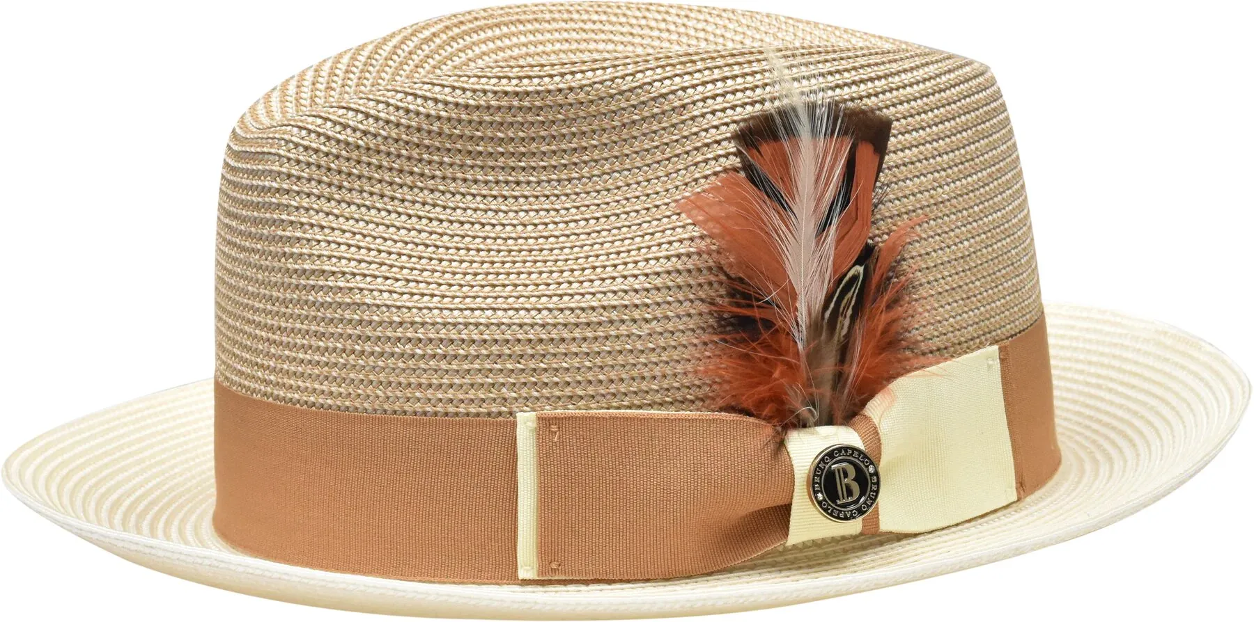 Cicero | Two Tone Straw Fedora Hat