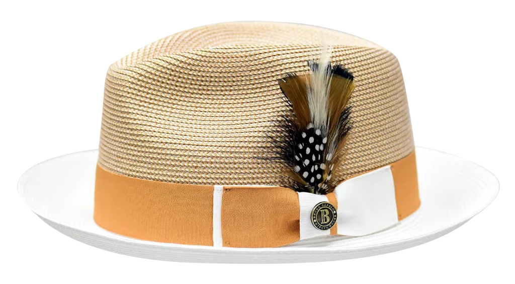 Cicero | Two Tone Straw Fedora Hat