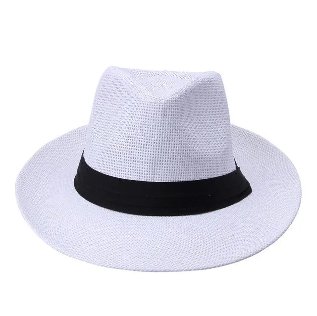 Classy Men Beige Straw Panama Hat