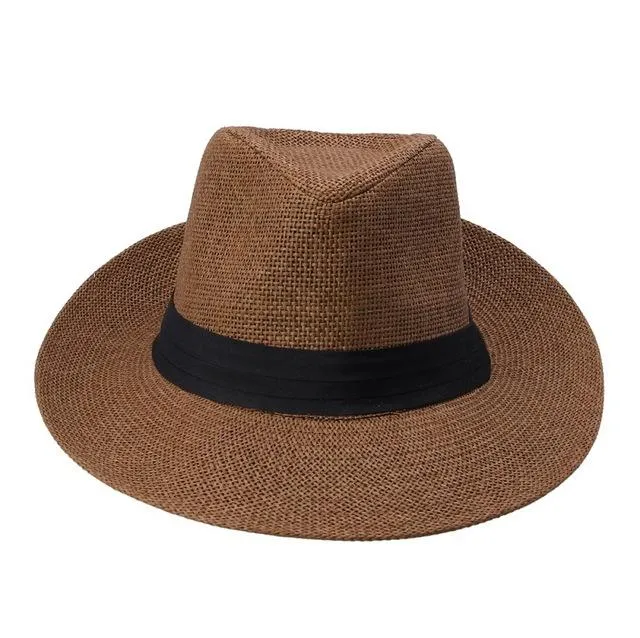 Classy Men Beige Straw Panama Hat