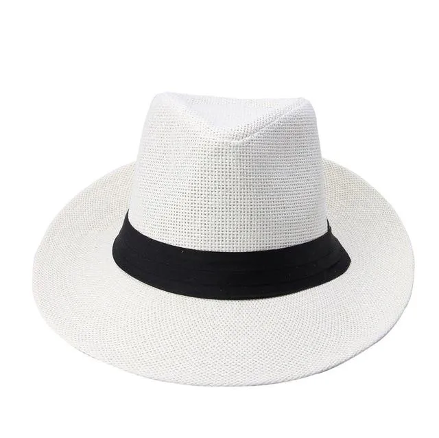 Classy Men Brown Straw Panama Hat