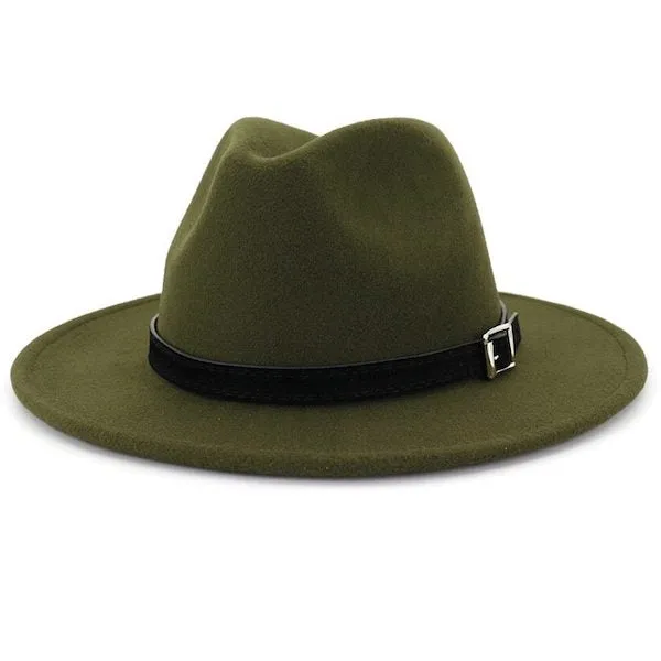 Classy Men Classic Olive Green Fedora