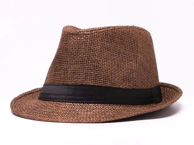 Classy Men Simple Straw Fedora