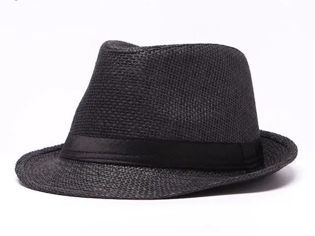 Classy Men Simple Straw Fedora