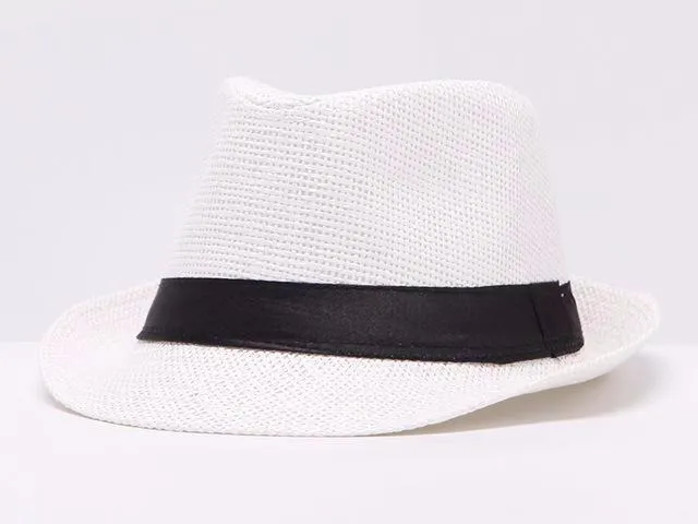 Classy Men Simple Straw Fedora