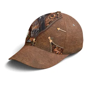 Daisy Horse Leather Style Baseball Cap Coolspod