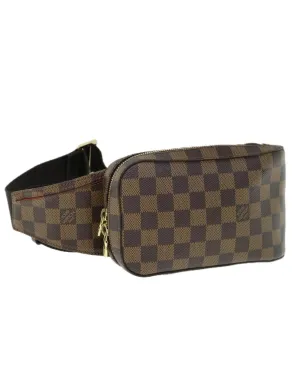 Damier Ebene Shoulder Bag with Dust Bag and Serial No.