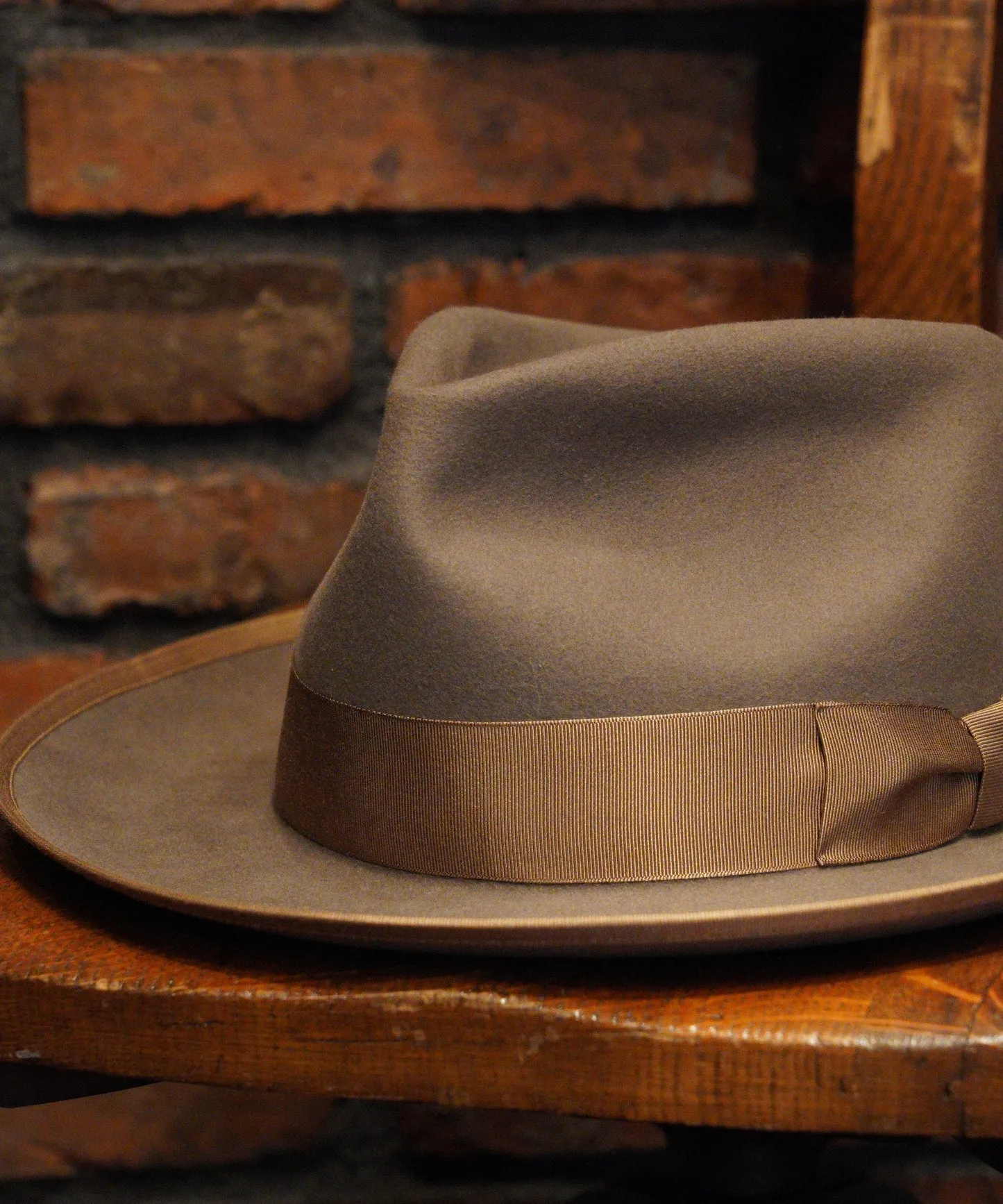 Elysian Elegance Felt Fedora Hat in Grey