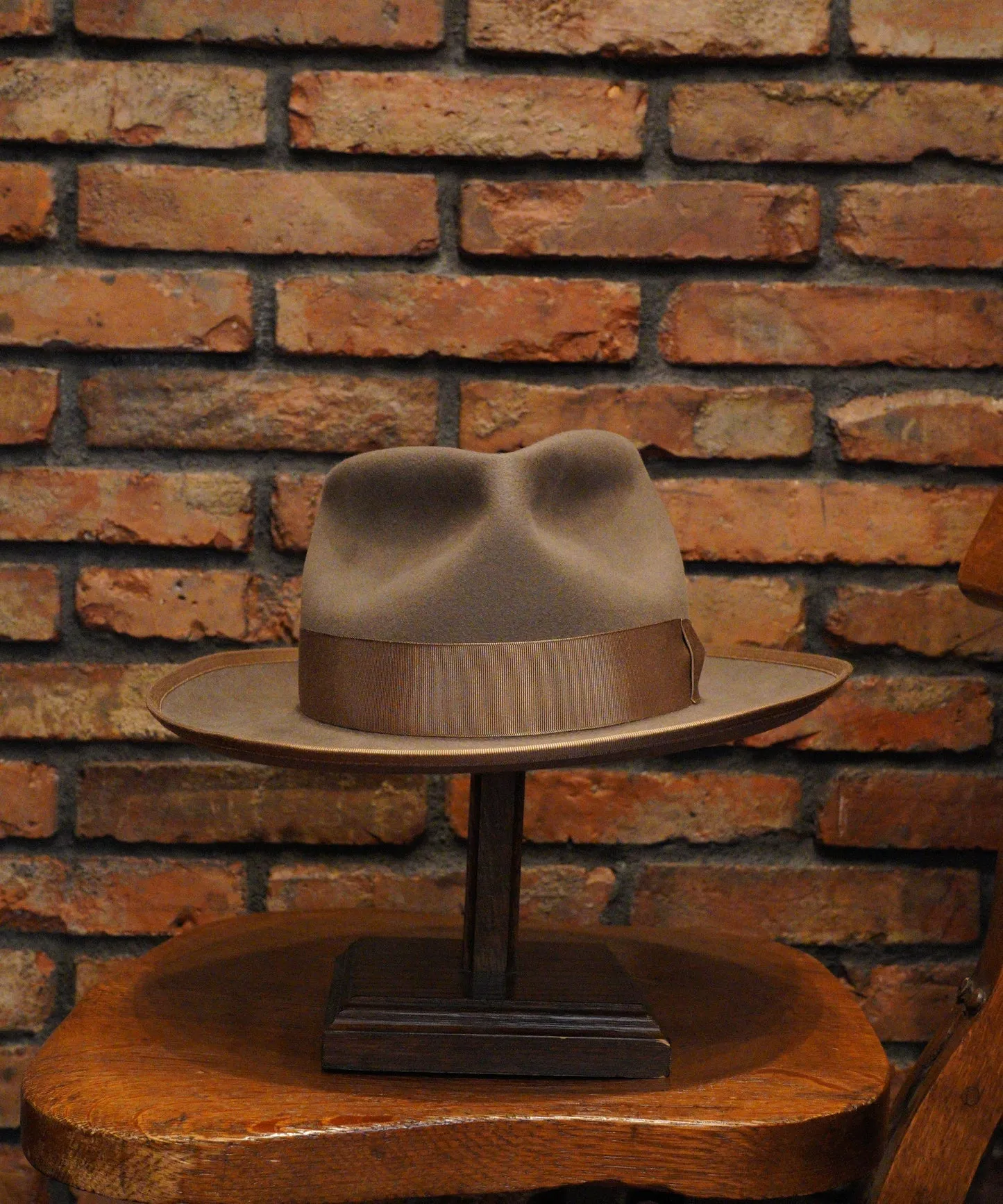 Elysian Elegance Felt Fedora Hat in Grey