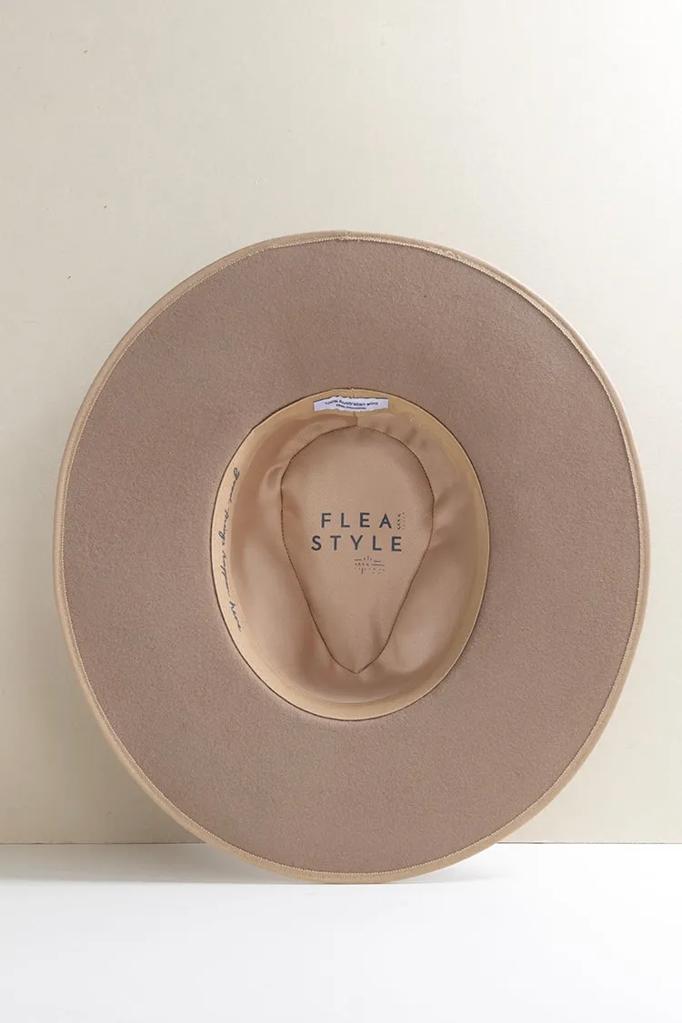 Flea Style Stevie Beige Wide Brim Hat