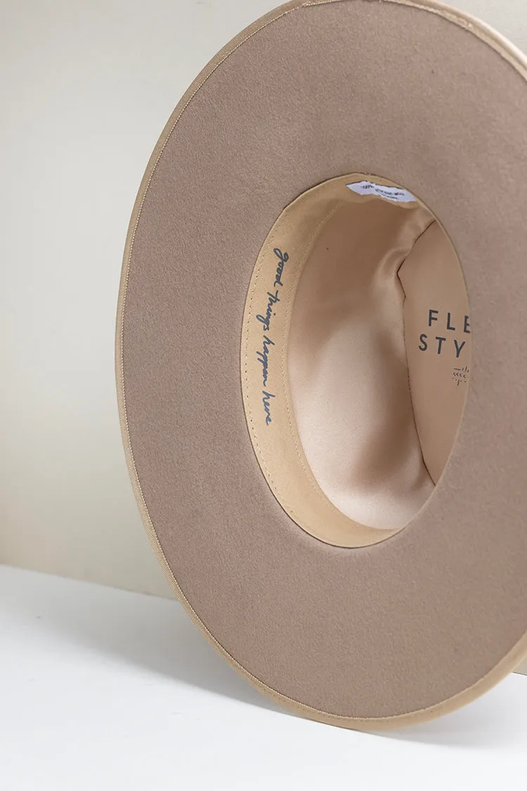 Flea Style Stevie Beige Wide Brim Hat