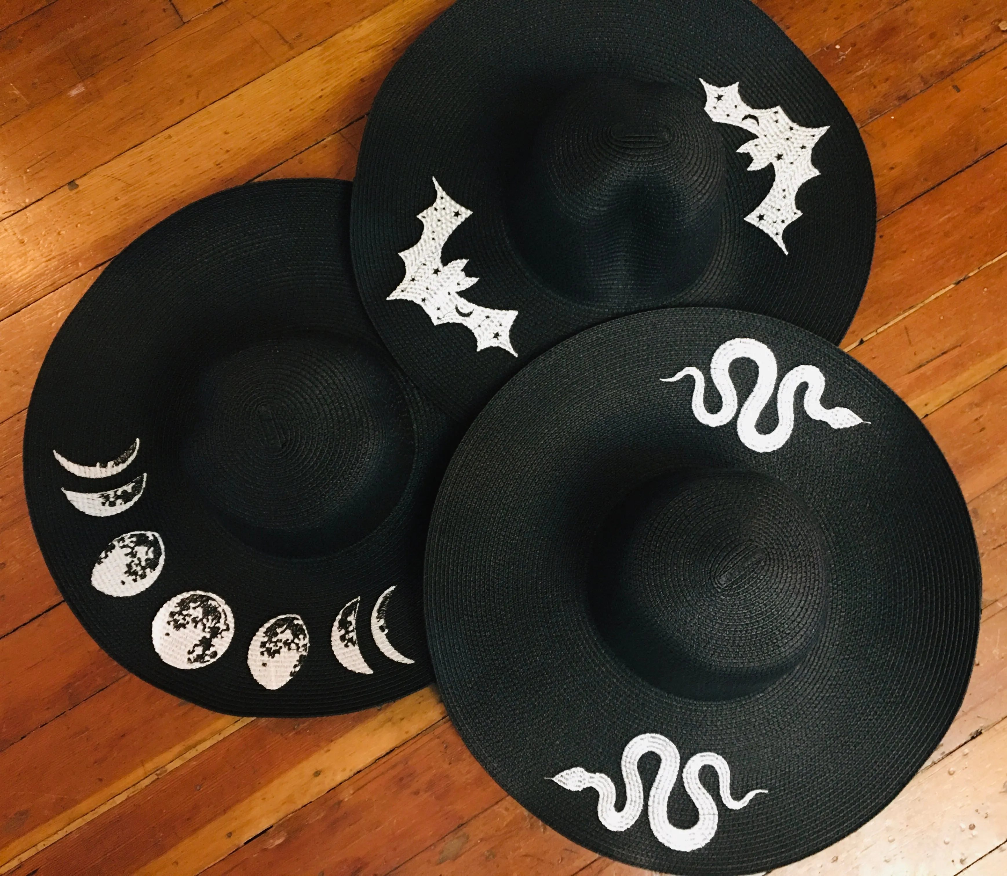 Floppy Sun Hat - XL Brim - Bats - READY TO SHIP