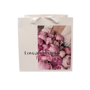 FLOWER BAGS x2 PCS WHITE PINK