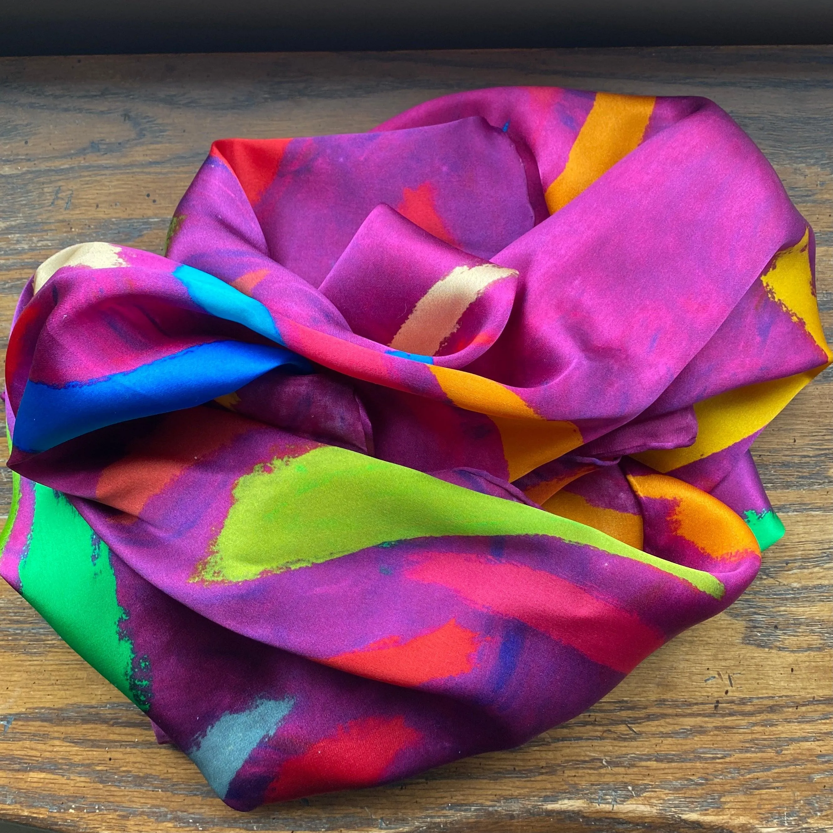 Frolic Mulberry Silk Scarf