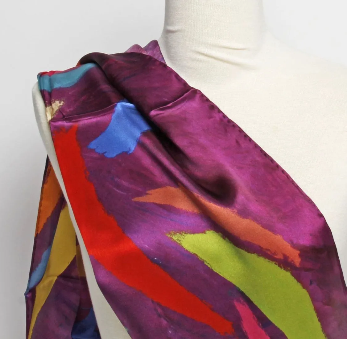 Frolic Mulberry Silk Scarf