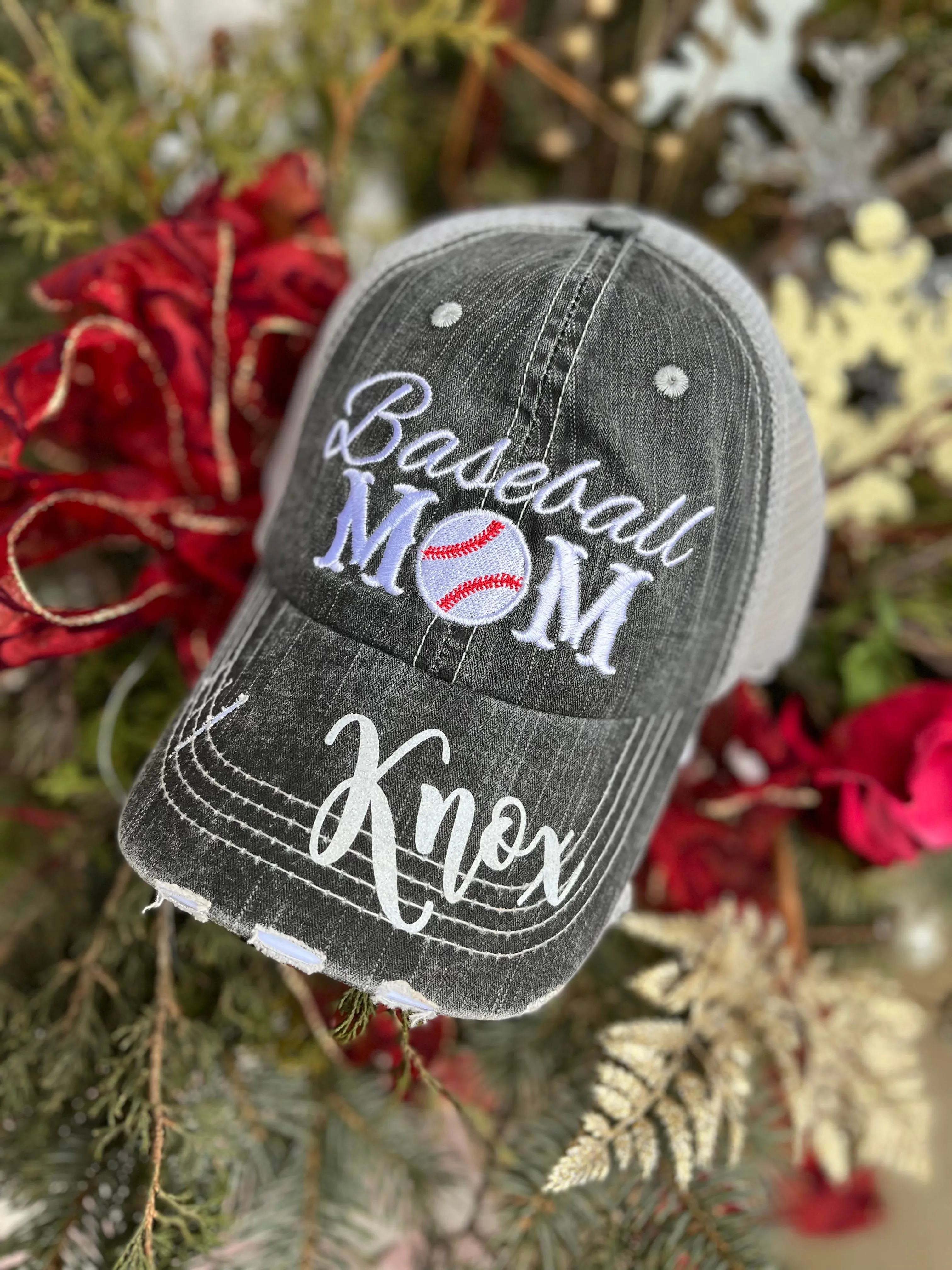 Gymnastics hats Gymnastics mom Womens trucker baseball style hat Customize names numbers BLING