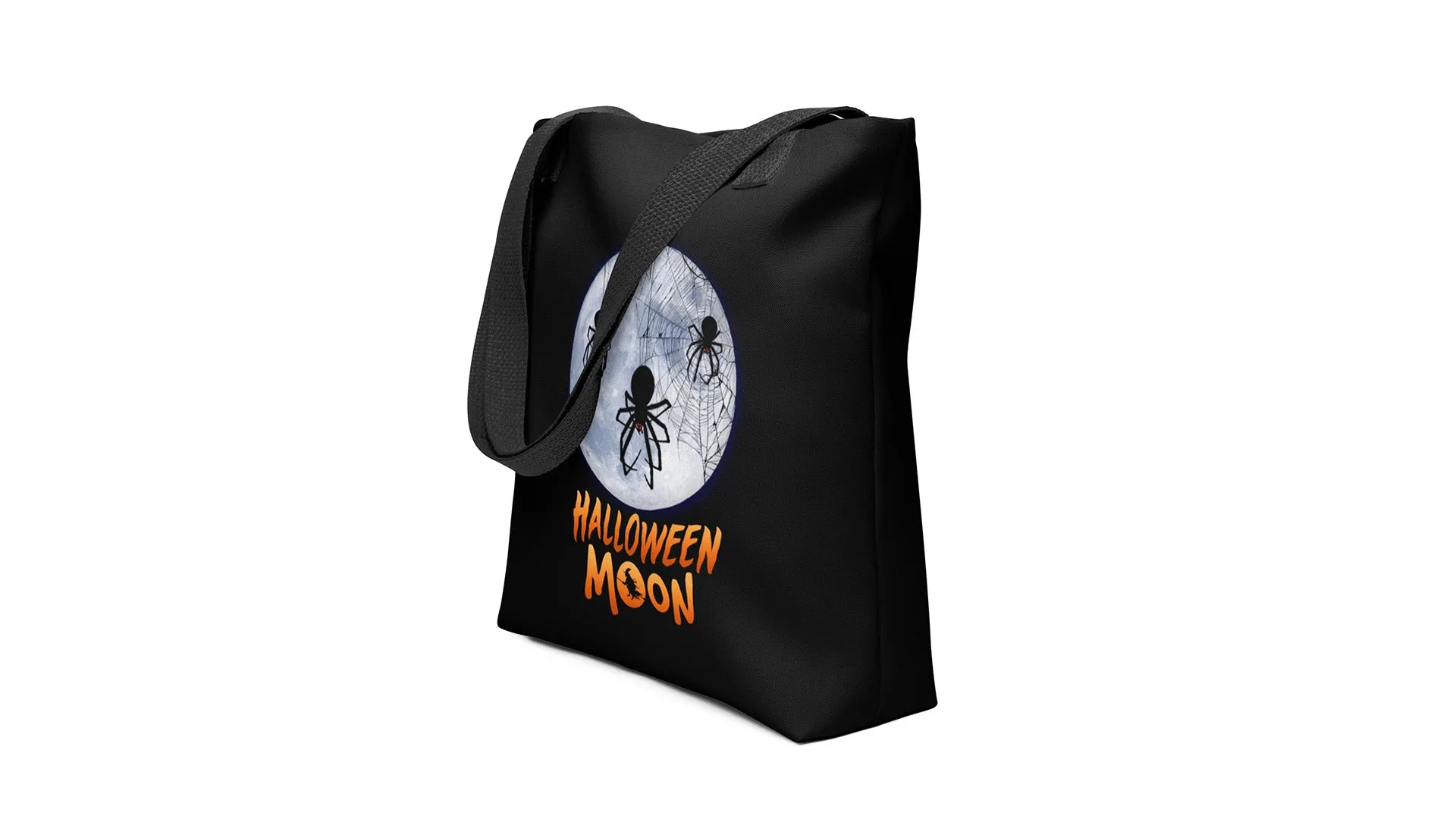 Halloween Moon Spider Tote Bag